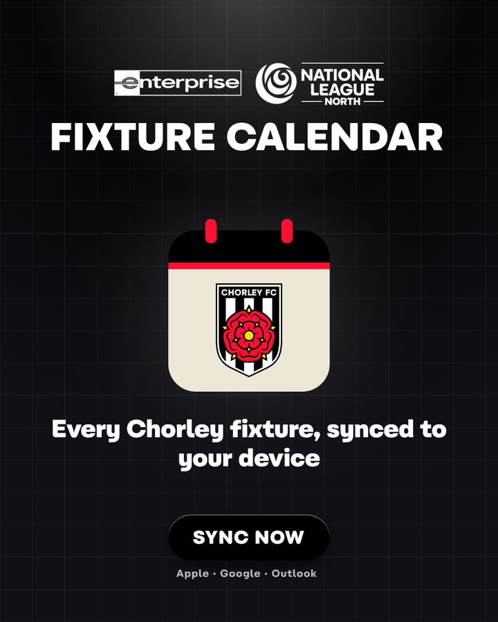 Get in sync with every Chorley fixture!