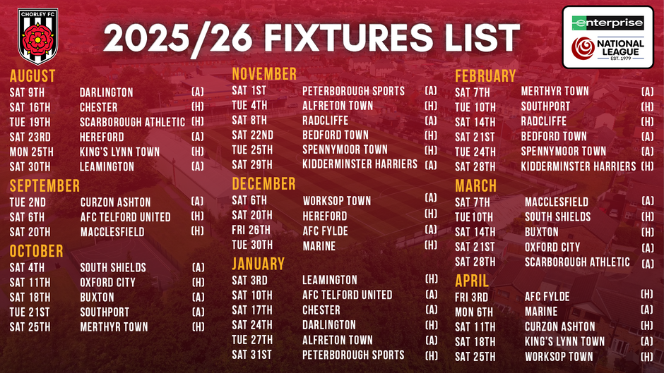 Magpies' fixtures released for Enterprise National League North campaign!