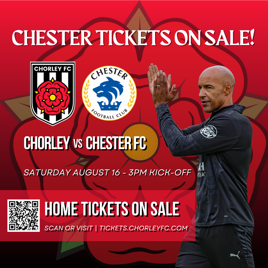 Match Tickets for Chester game on sale now!